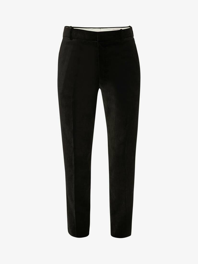 Pantalones Alexander McQueen Velvet Cigarette Hombre - Negros - Mexico 345-LDGNAC